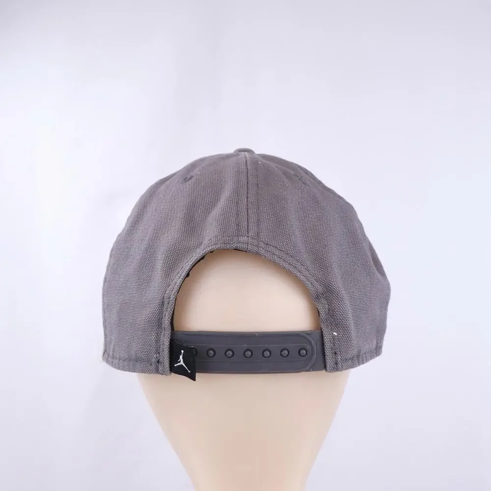 Air Jordan Jumpman Air Snapback Hat Gray Teal Logo Flat Bill Adjustable Cap